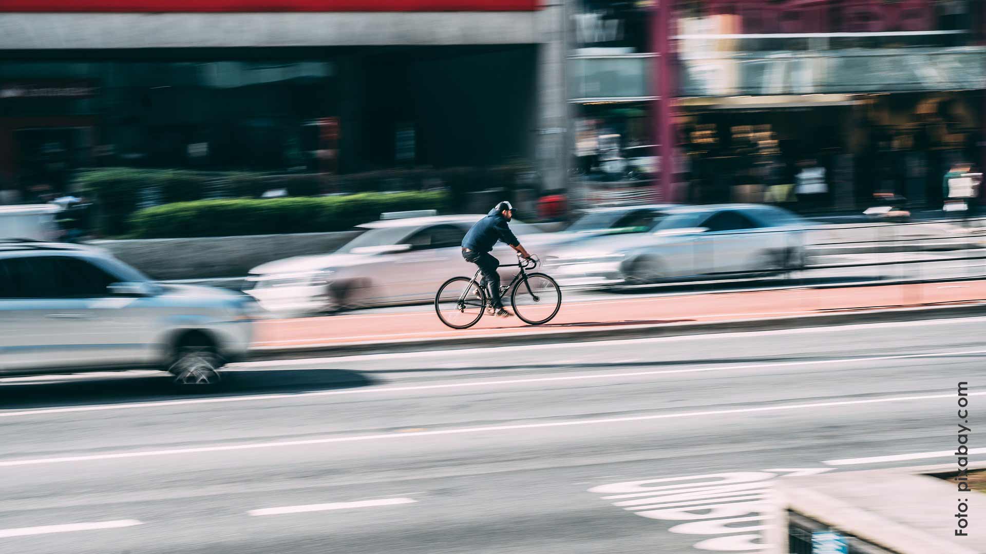Radfahrer im Straßenverkehr